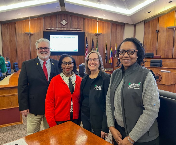 Commissioners Smiley, Taylor, Erickson Gault and Smith Charles attend Youth in Government Day in February 2026.