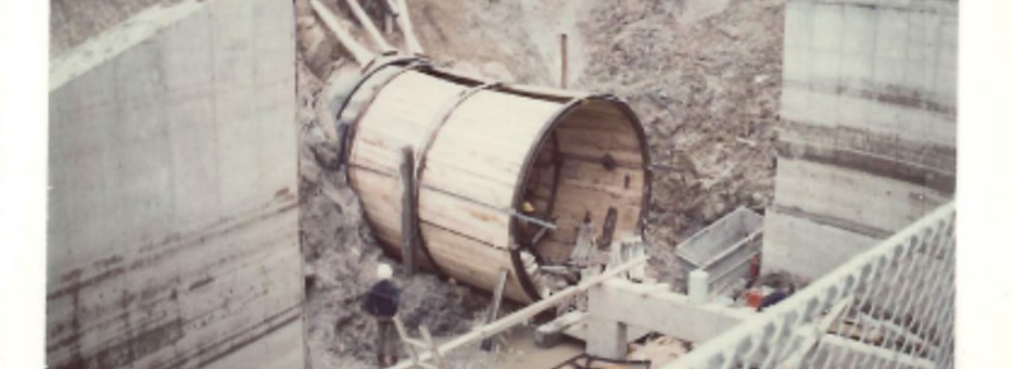 Historic photo of large water pipe
